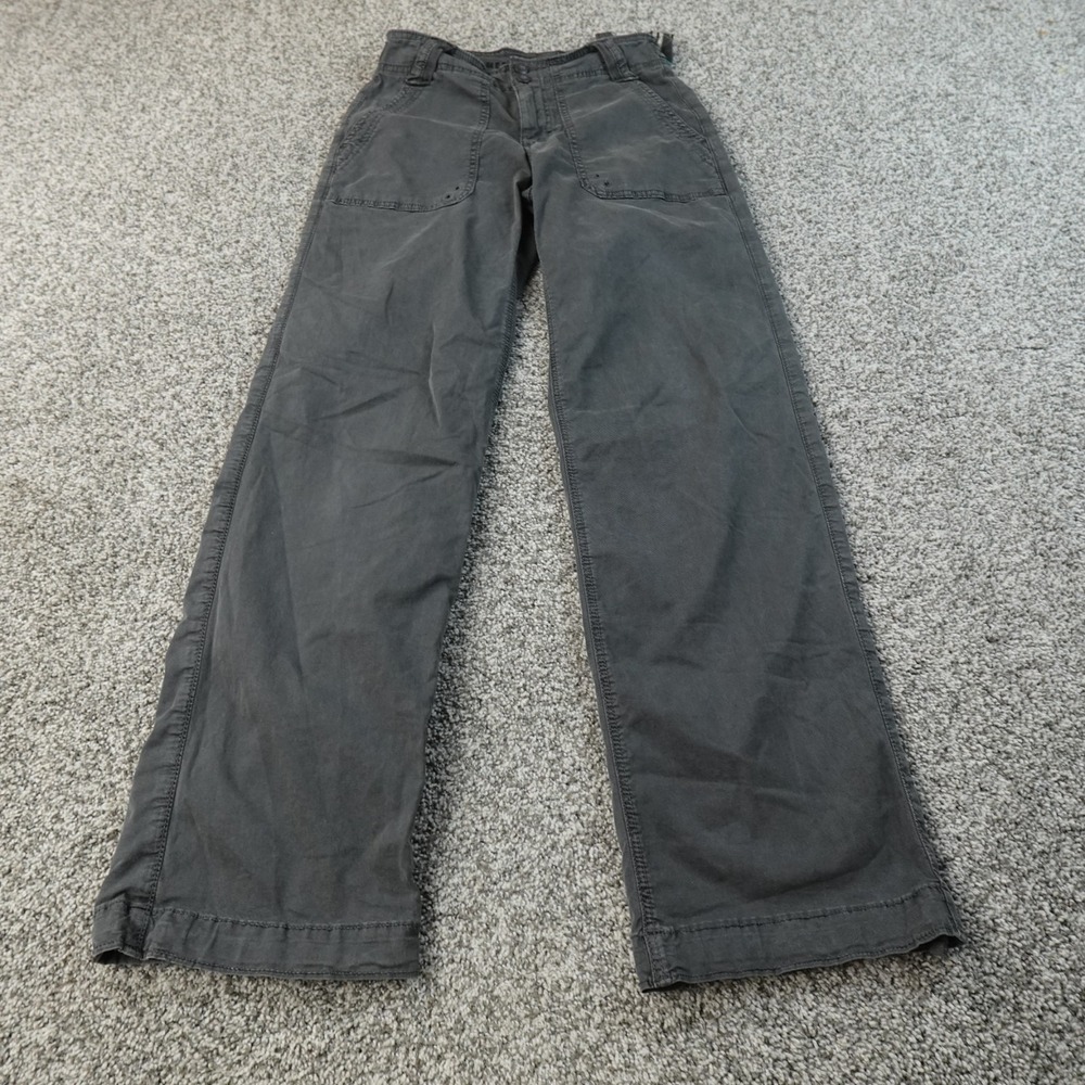 American Eagle Jeans Womens 000 Black Gray Pants Stovepipe Baggy‎ Stretch Flex